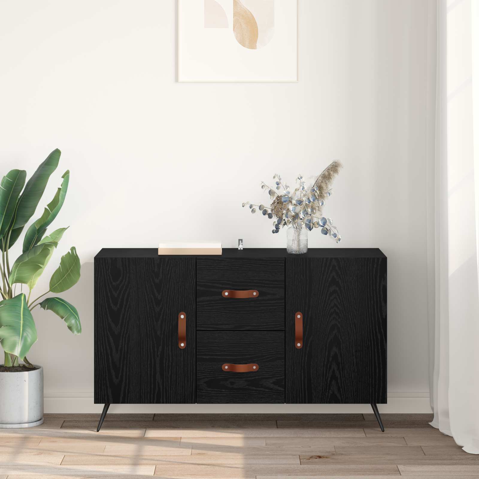 Kabalas Juodas ąžuolas 100 x 36 x 60 cm Apdirbta mediena