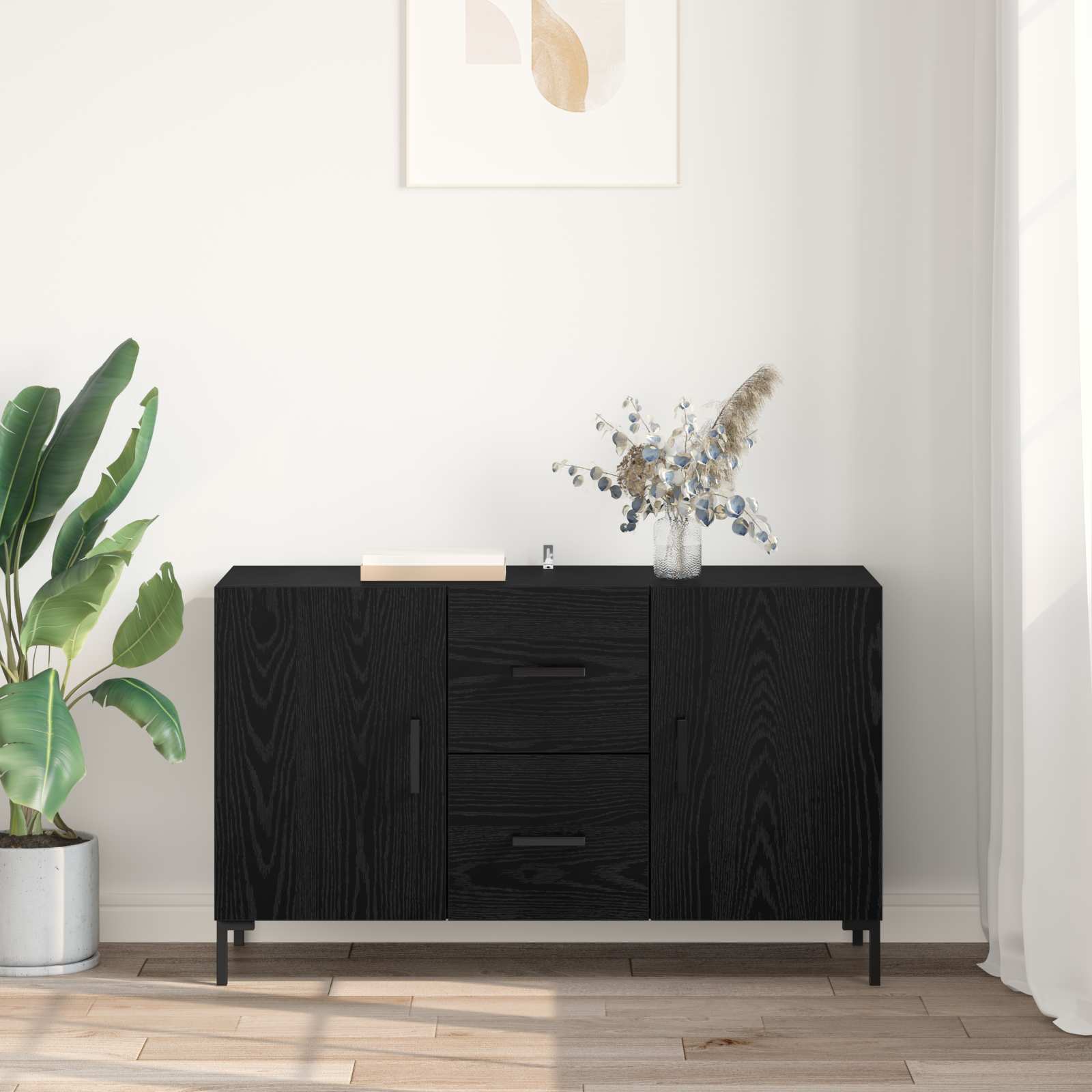 Kabalas Juodas ąžuolas 100 x 36 x 60 cm Apdirbta mediena