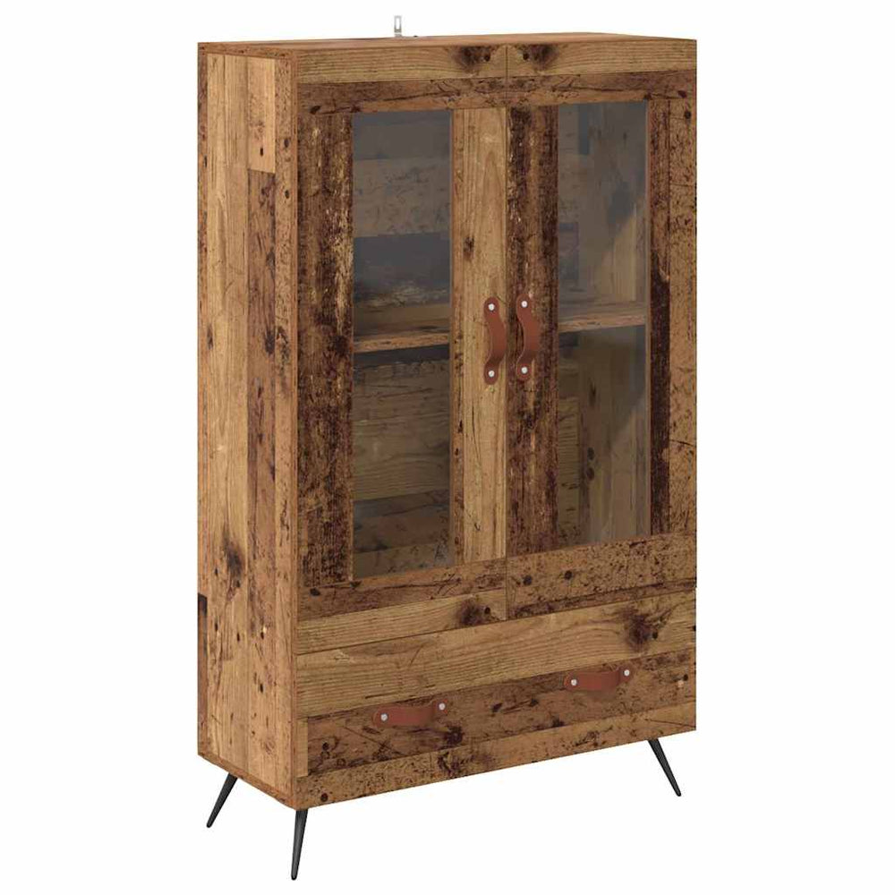 Aukštas spintelė su stalčių Senovinis medis 69,5 x 31 x 115 cm