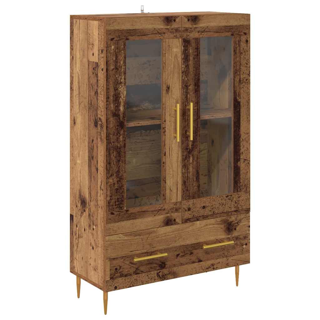 Aukštas spintelė su stalčių Senovinis medis 69,5 x 31 x 115 cm