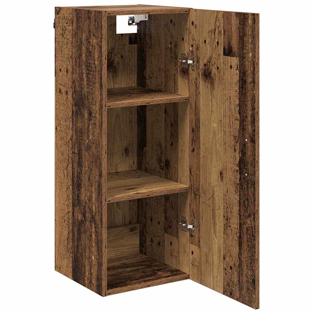 Wall Cabinet Antique Wood 34.5 x 34 x 90 cm