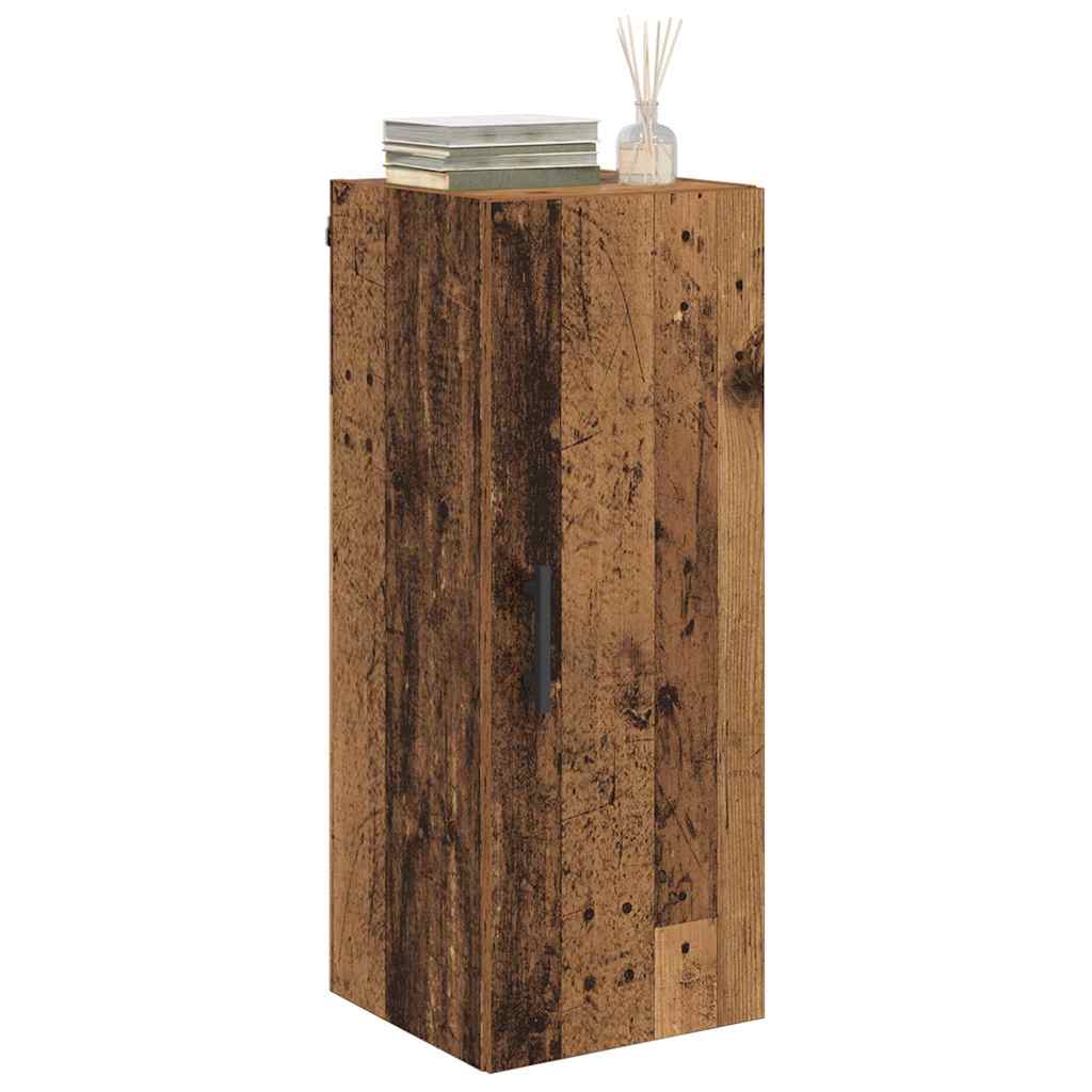 Wall Cabinet Antique Wood 34.5 x 34 x 90 cm