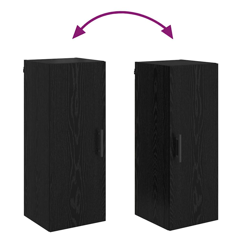 Wall cabinet Black oak 34.5 x 34 x 90 cm