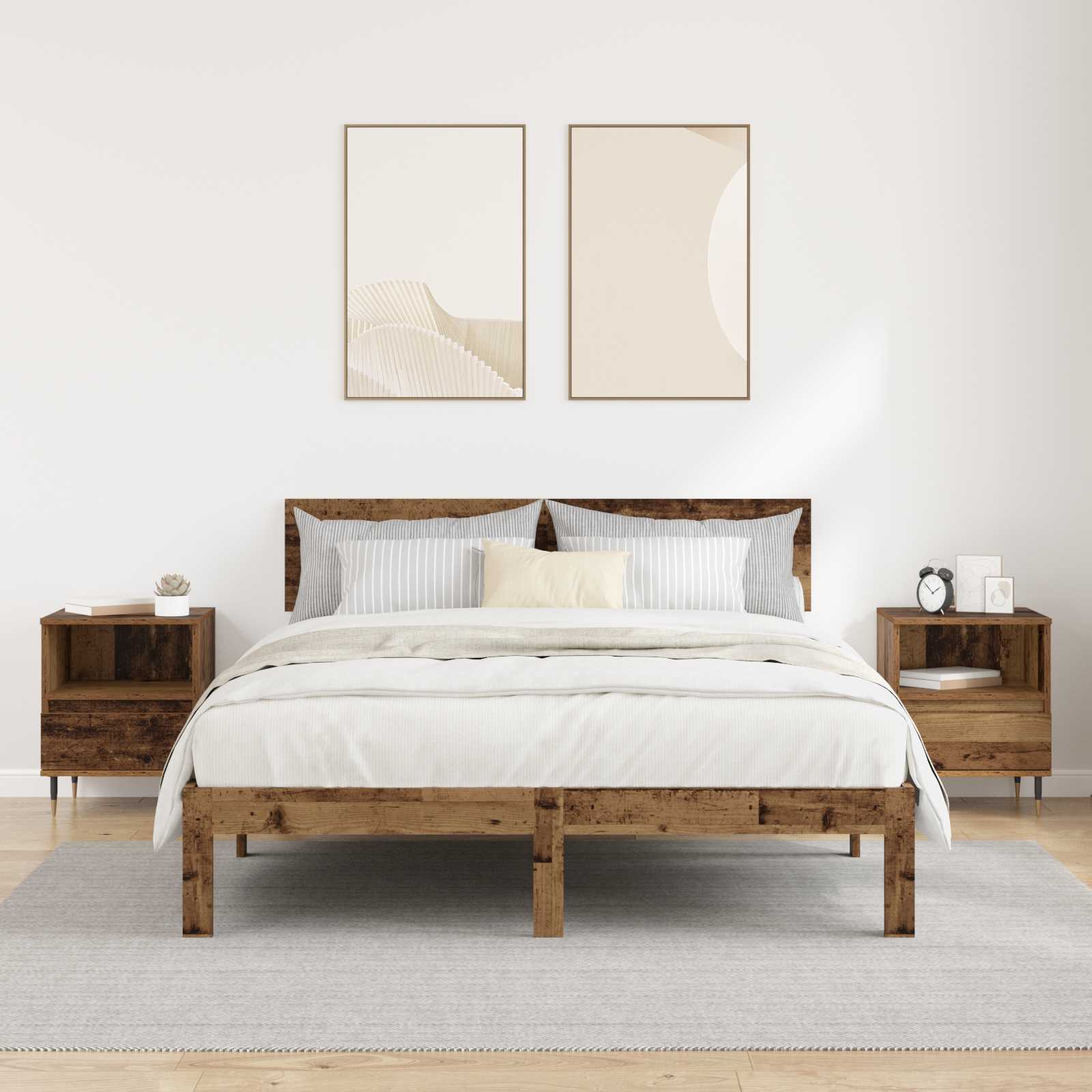 Šalia lovos spintelė 2 pcs Senas medis 40 x 35 x 50 cm