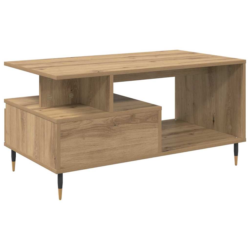 Coffee table with drawer Artisan oak 90 x 49 x 45 cm