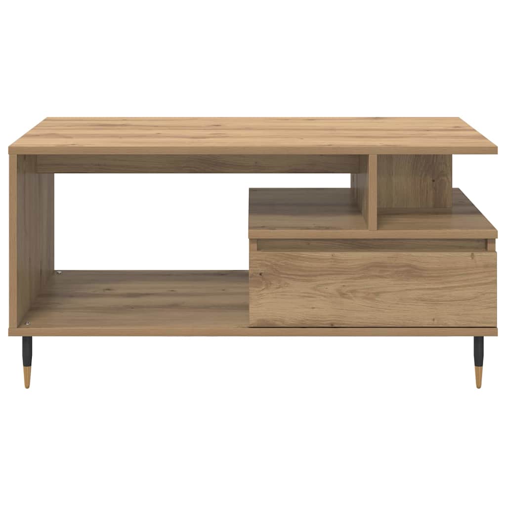 Coffee table with drawer Artisan oak 90 x 49 x 45 cm