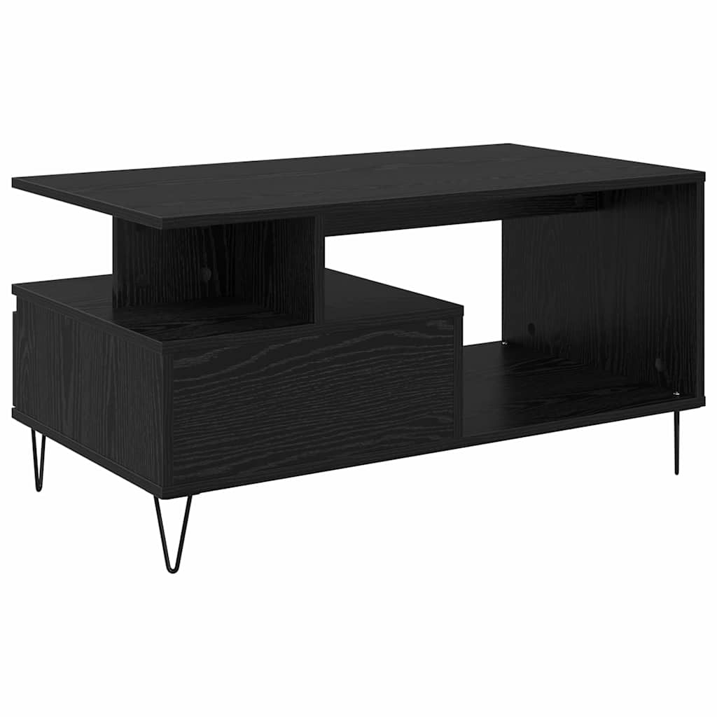 Kafijas galdiņš Melns ozols 90 x 49 x 45 cm Inženierijas koksne