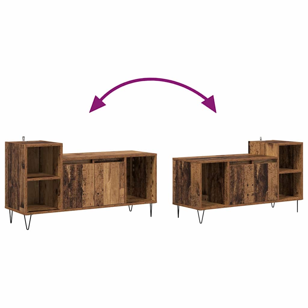 TV Cabinet Antique Wood 100 x 35 x 55 cm