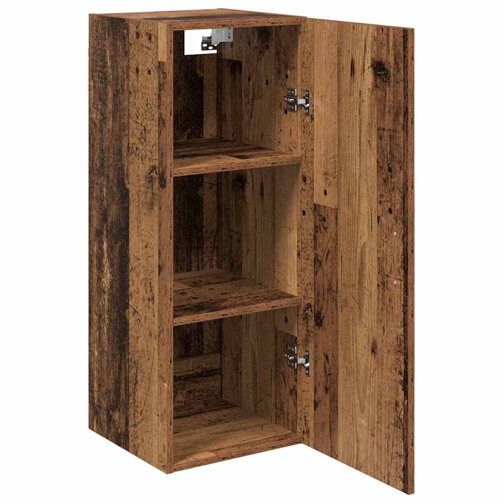 Wall Cabinet Antique Wood 34.5 x 34 x 90 cm