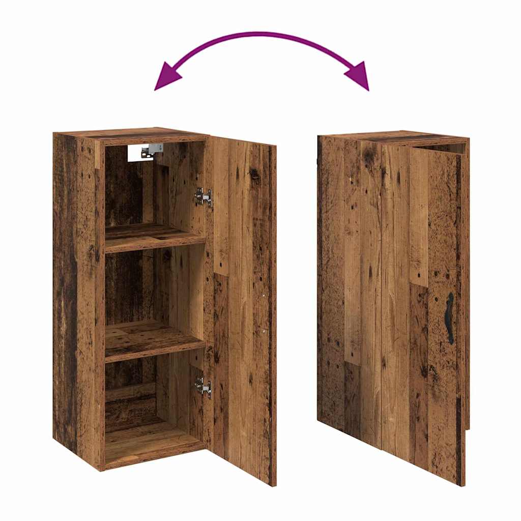 Wall Cabinet Antique Wood 34.5 x 34 x 90 cm