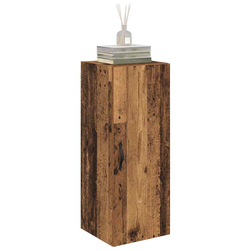 Wall Cabinet Antique Wood 34.5 x 34 x 90 cm