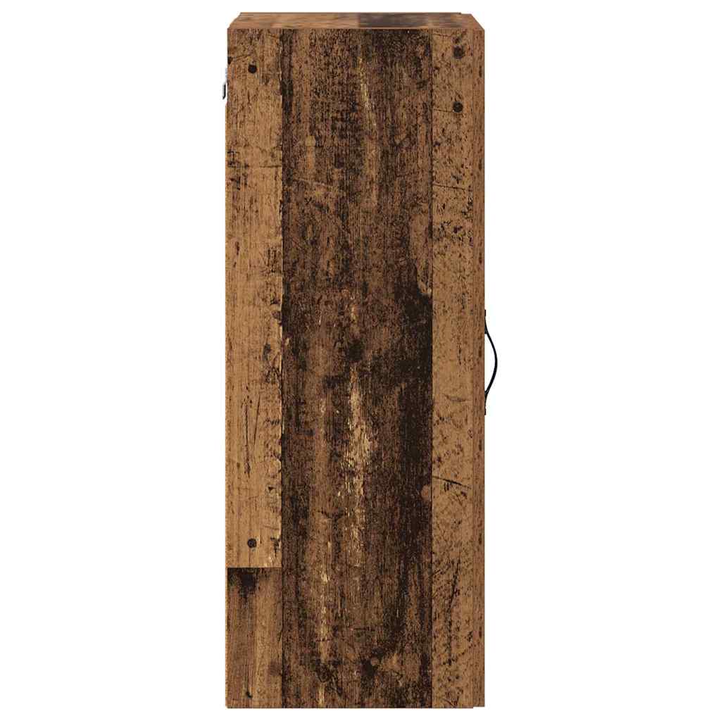 Wall Cabinet Antique Wood 34.5 x 34 x 90 cm