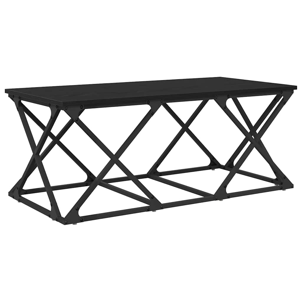 Kavos staliukas juoda ąžuolo 100 x 49 x 40 cm Apdirbta mediena