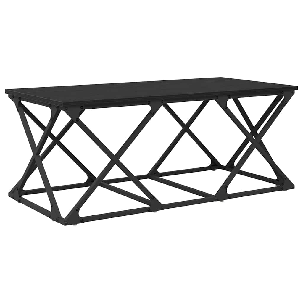 Kavos staliukas juoda ąžuolo 100 x 49 x 40 cm Apdirbta mediena