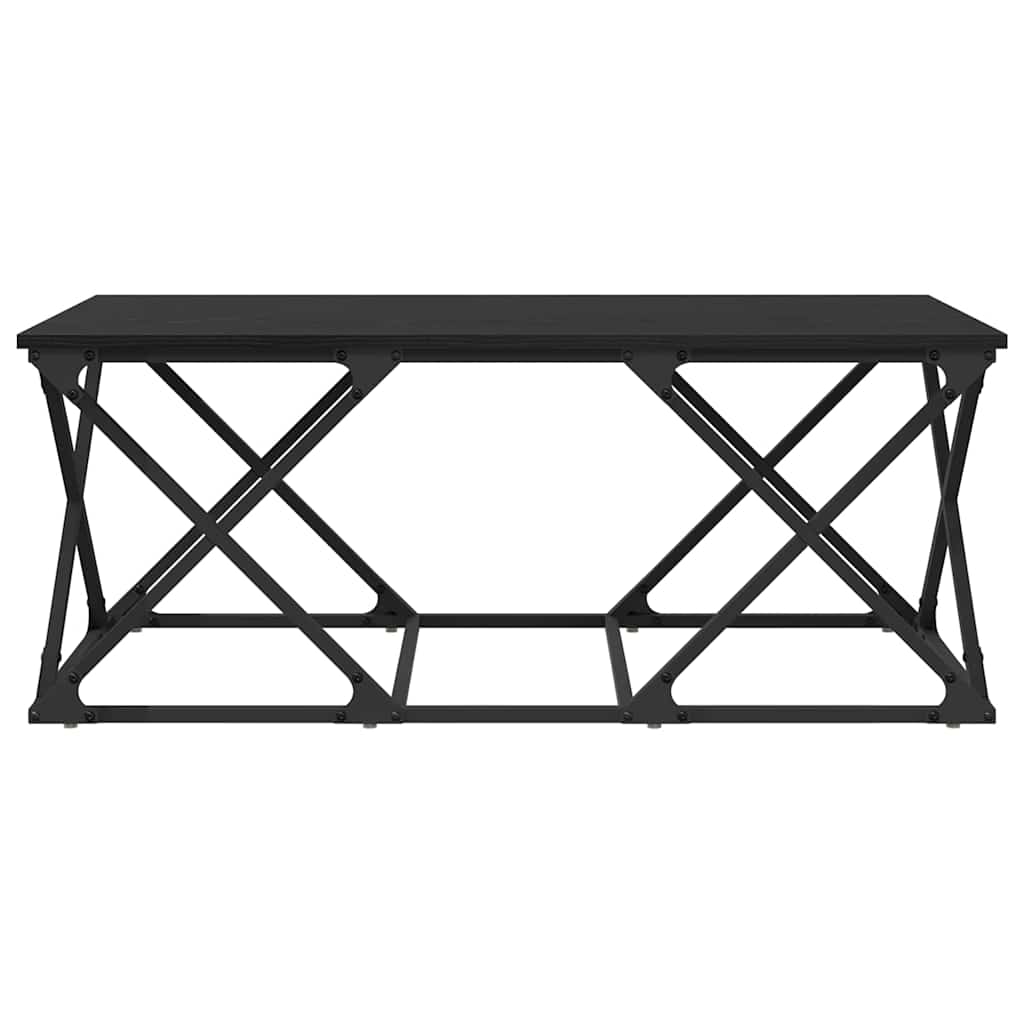 Kavos staliukas juoda ąžuolo 100 x 49 x 40 cm Apdirbta mediena