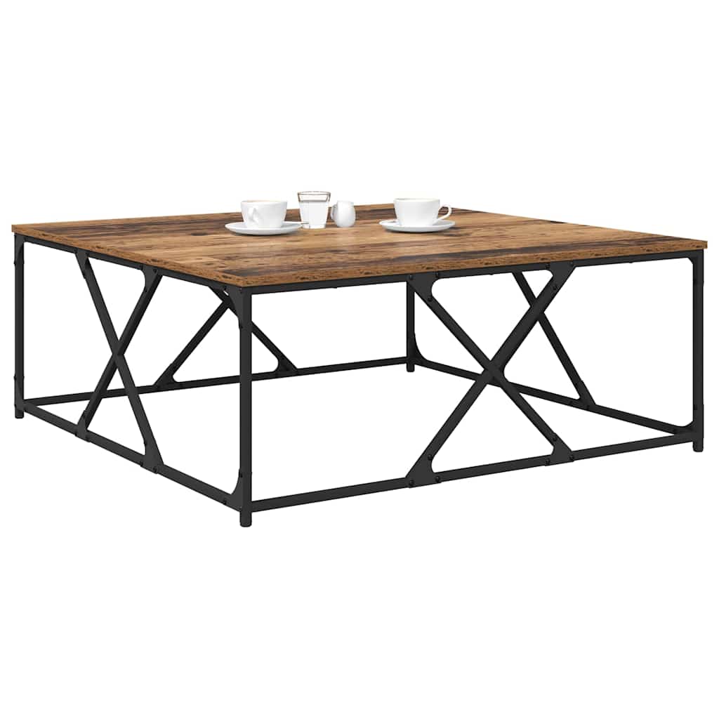 Kafijas galdiņš Vecs koks 100 x 100 x 40 cm Apstrādāta koksne