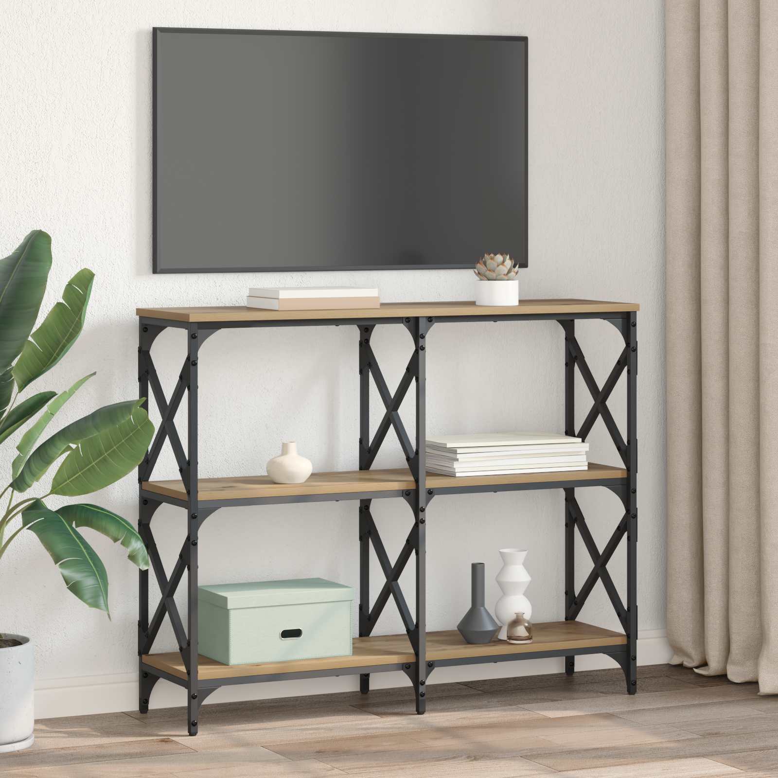Konsoļgalda amatnieka ozols 100 x 28 x 80,5 cm
