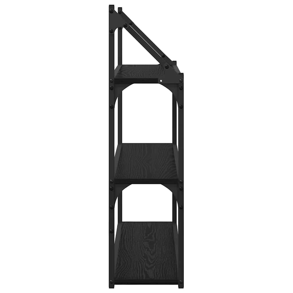 Wall shelf with shelf Black oak 60 x 21 x 78.5 cm