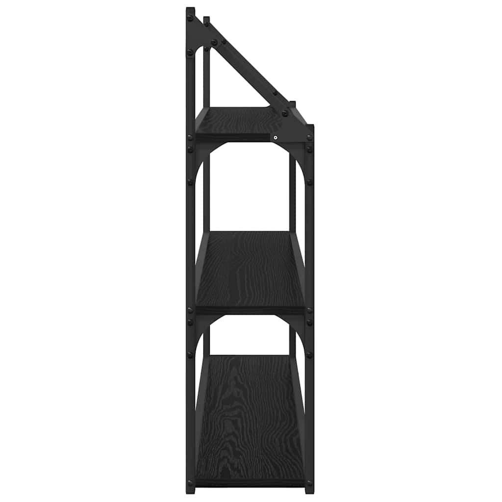 Wall shelf with shelf Black oak 80 x 21 x 78.5 cm