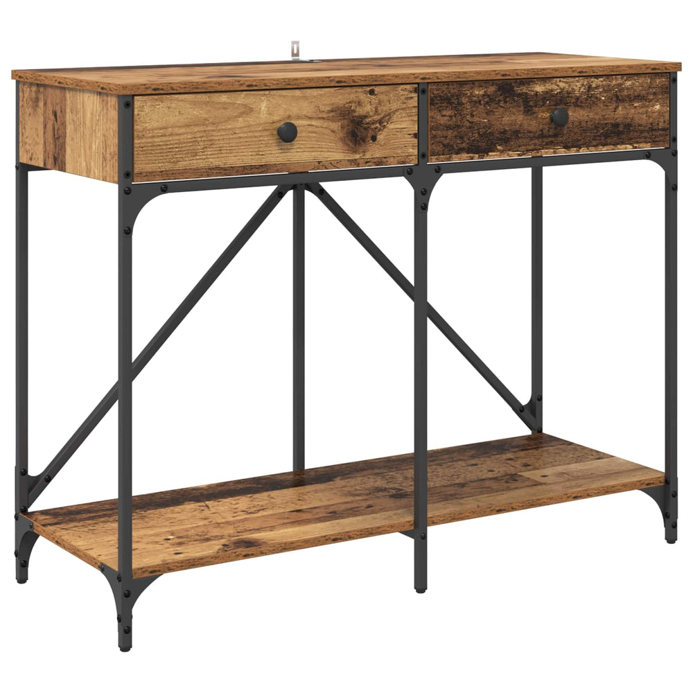 Konsolinis stalas su stalčių Senovinis medis 100 x 39 x 78,5 cm