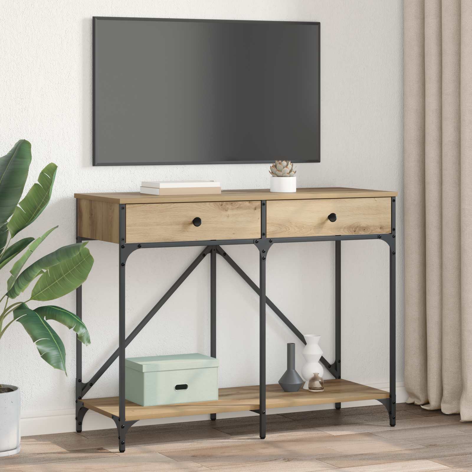 Konsolinis stalas Amatininkų ąžuolas 100 x 39 x 78,5 cm