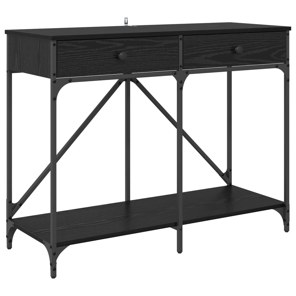 Konsolinis stalas su stalčių Juodas ąžuolas 100 x 39 x 78,5 cm