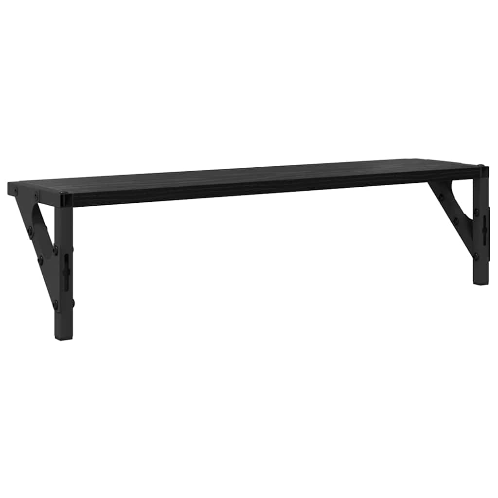 Sieninės lentynos 2 pcs Juodas ąžuolas 60 x 15 x 15,5 cm