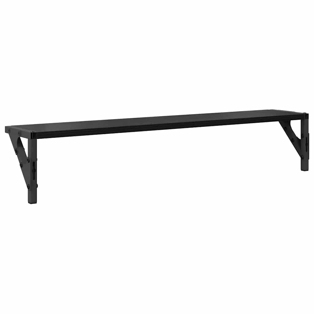 Sienas plaukti 2 gab. Melnbalts ozols 80 x 15 x 15,5 cm