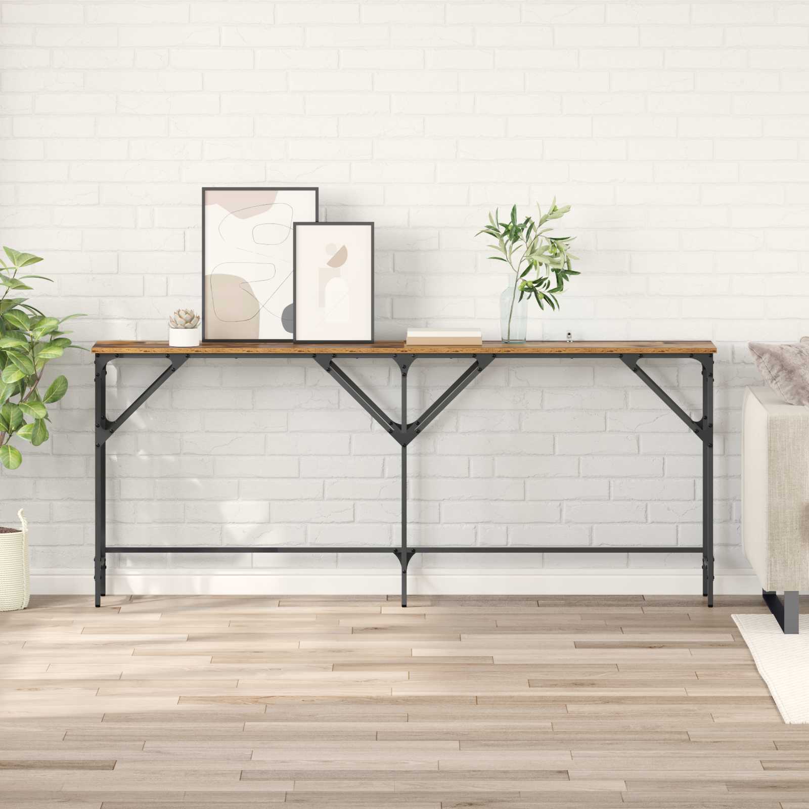 Konsolinis stalas Senovinis medis 180 x 30 x 75 cm