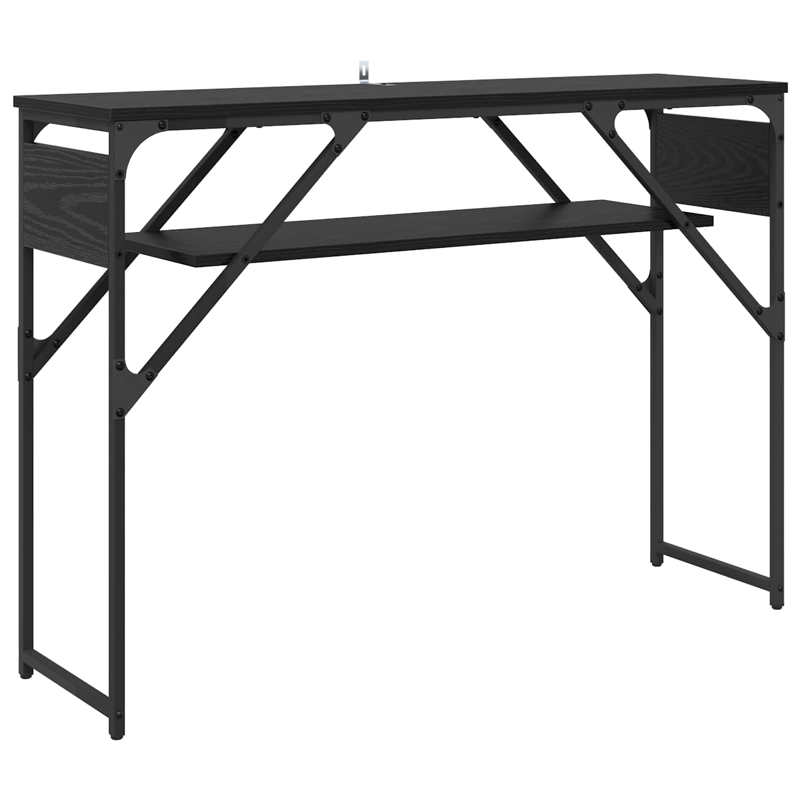 KonsolinisStaliukas Juodas ąžuolas 105x30x75cm Apdirbta mediena
