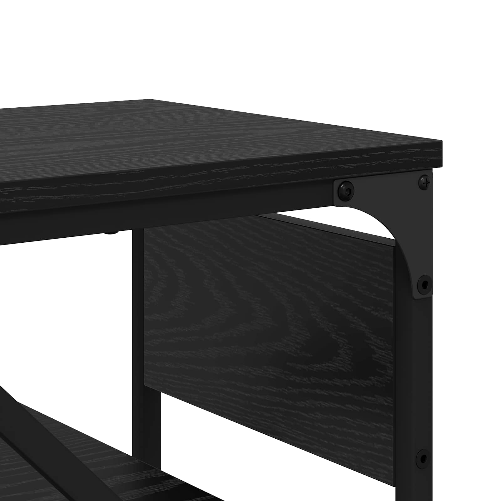 KonsolinisStaliukas Juodas ąžuolas 75x30x75cm Apdirbta mediena