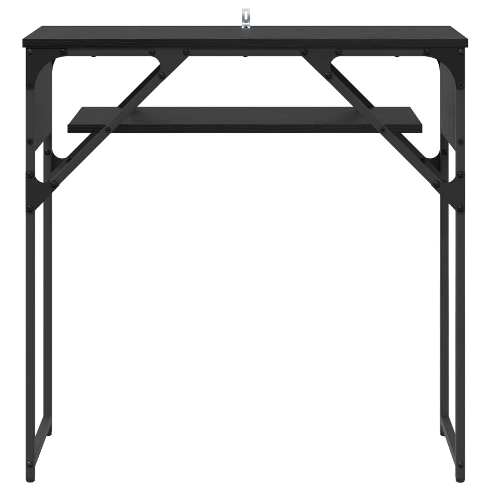 KonsolinisStaliukas Juodas ąžuolas 75x30x75cm Apdirbta mediena