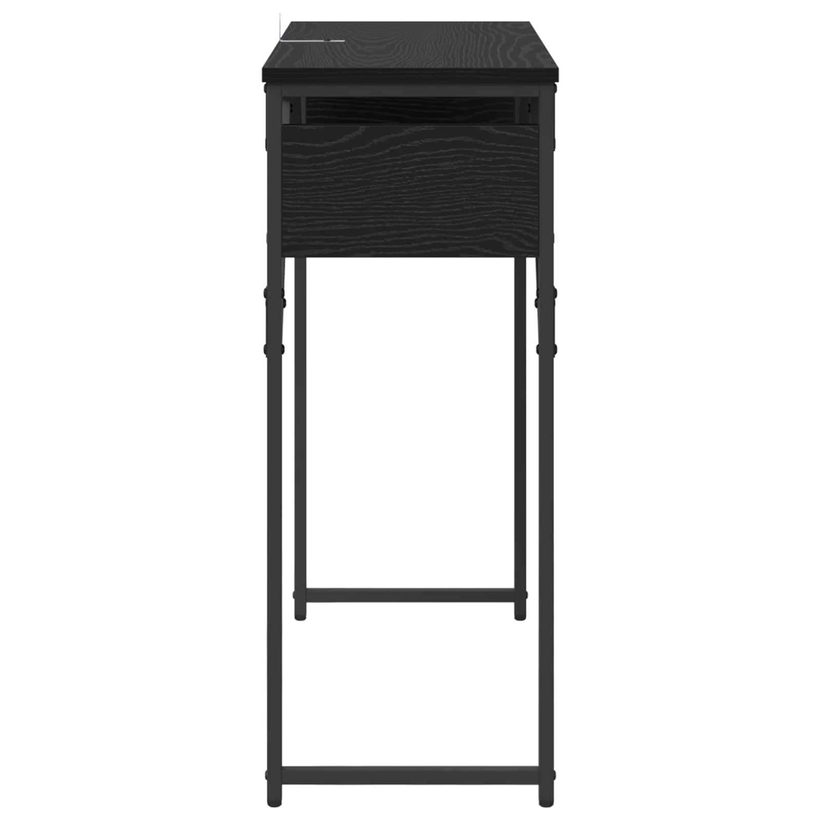 KonsolinisStaliukas Juodas ąžuolas 75x30x75cm Apdirbta mediena