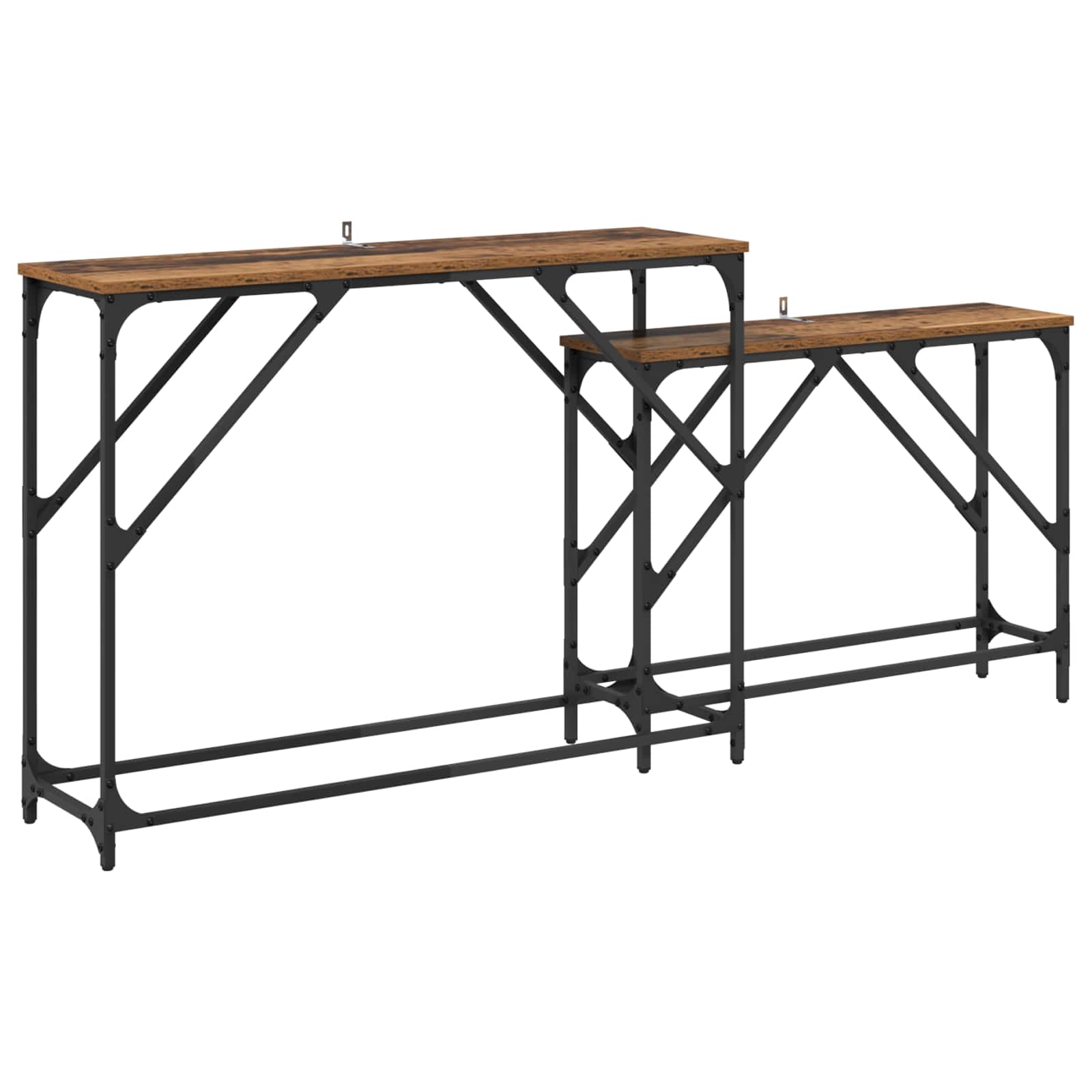 Konsolinis stalas 2 pcs Senovinis medis 100 x 28 x 75 cm