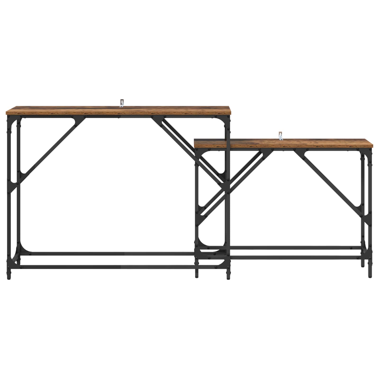 Konsolinis stalas 2 pcs Senovinis medis 100 x 28 x 75 cm