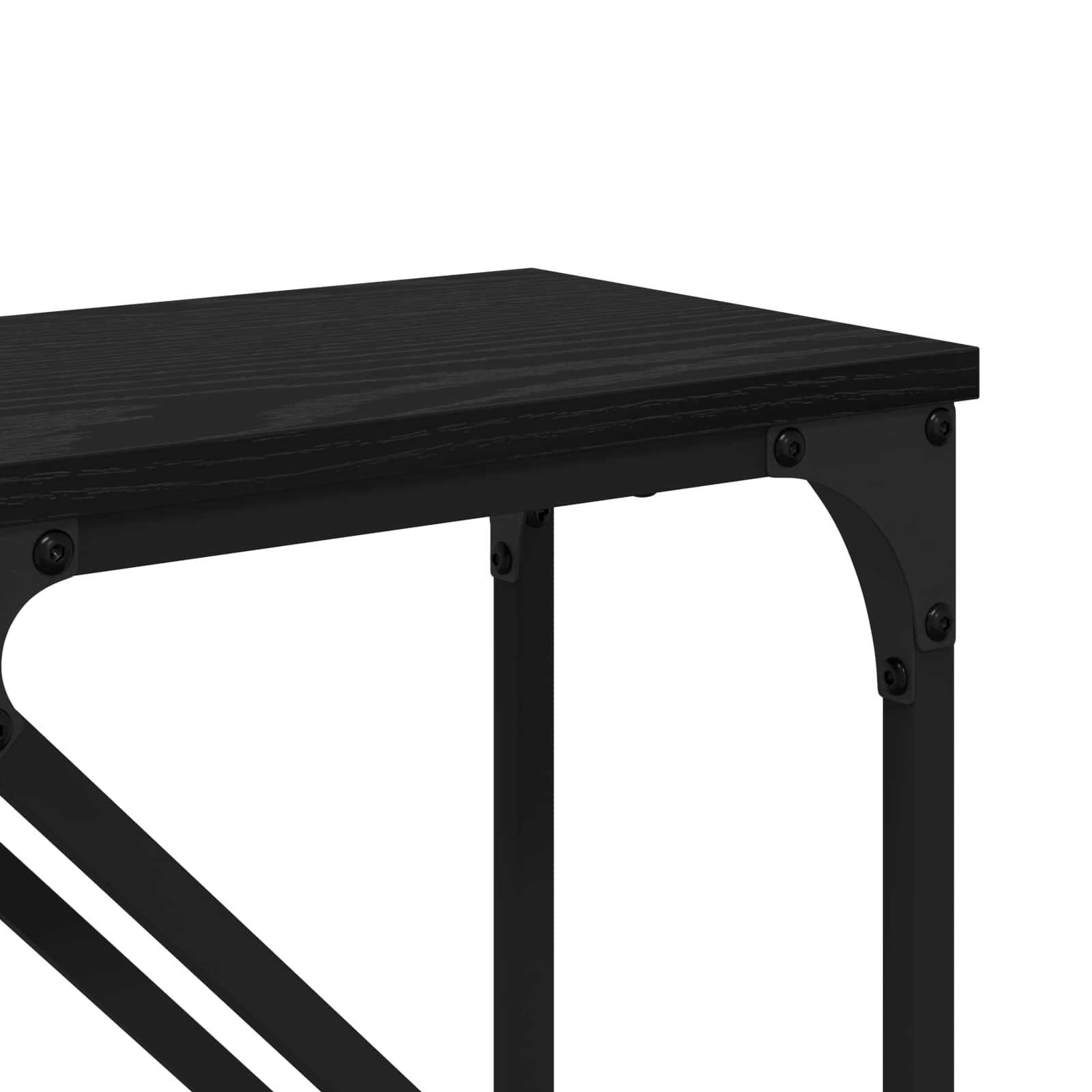Konsoles galds 2 gab. Melns ozols 100 x 28 x 75 cm