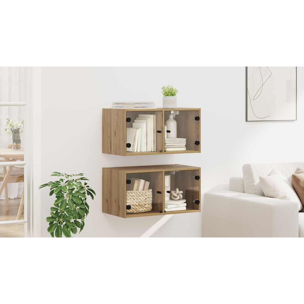 Sieniniai baldai 2 pcs Amatininkų ąžuolas 68 x 37 x 35 cm
