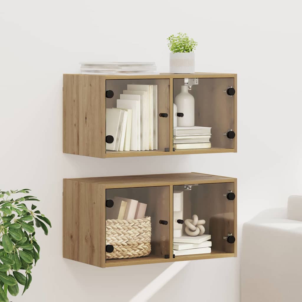 Sieniniai baldai 2 pcs Amatininkų ąžuolas 68 x 37 x 35 cm