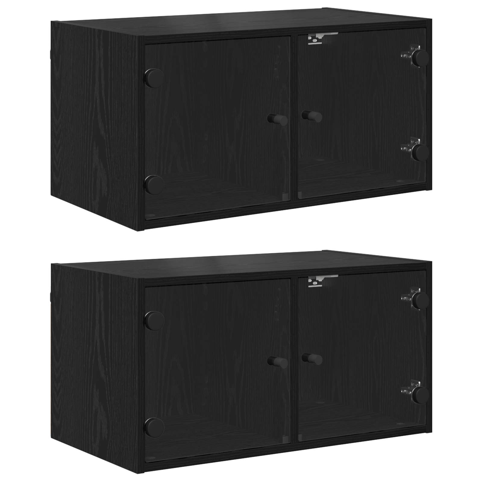 Sieniniai baldai 2 pcs Juodas ąžuolas 68 x 37 x 35 cm