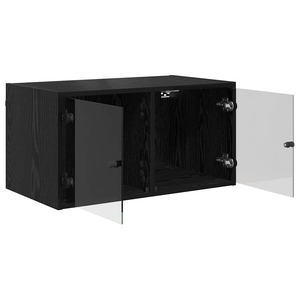 Sieniniai baldai 2 pcs Juodas ąžuolas 68 x 37 x 35 cm