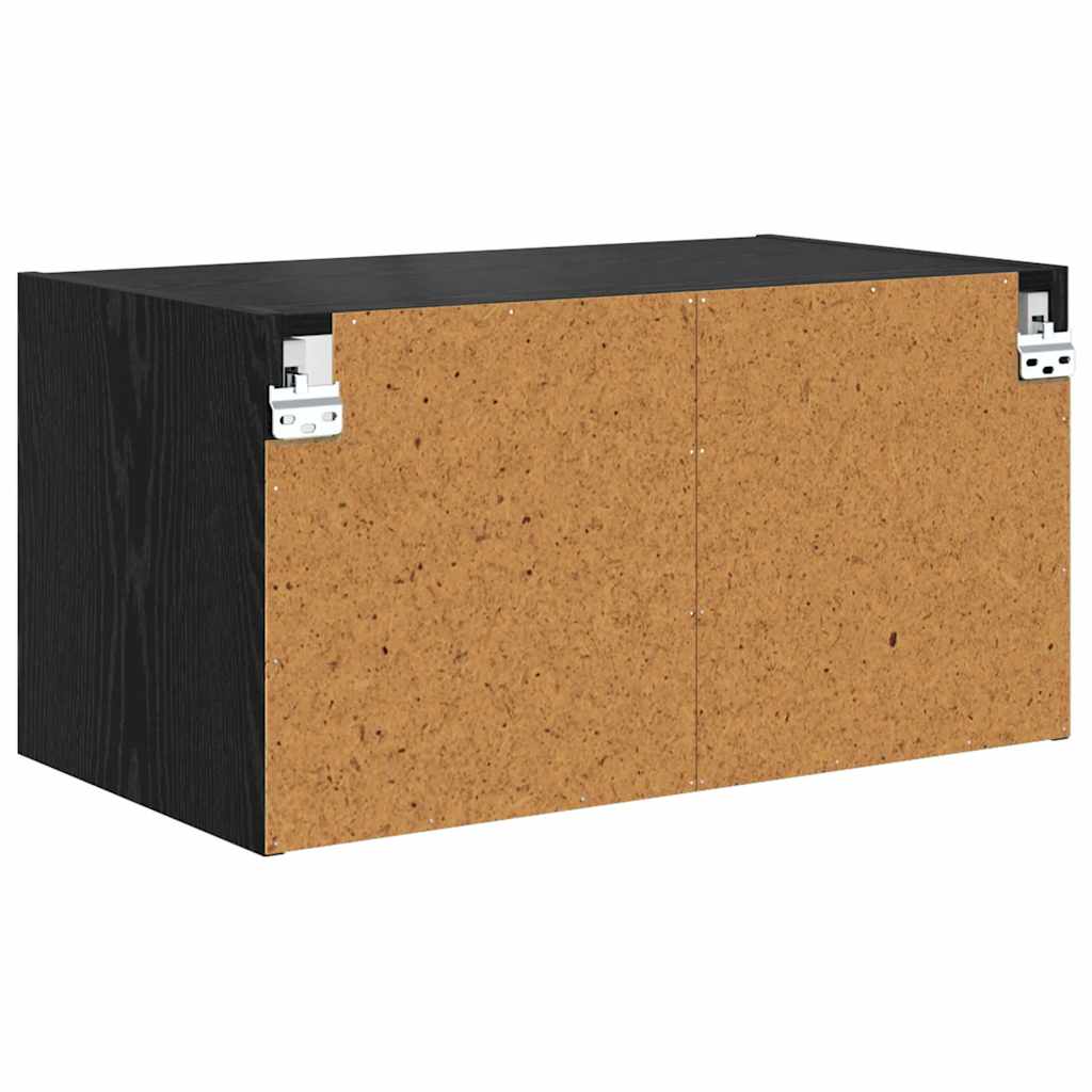 Sieniniai baldai 2 pcs Juodas ąžuolas 68 x 37 x 35 cm