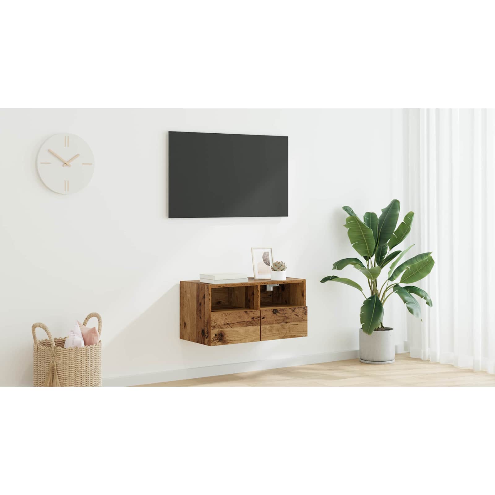 TV sieninė spintelė Senovinis medis 60 x 30 x 30 cm