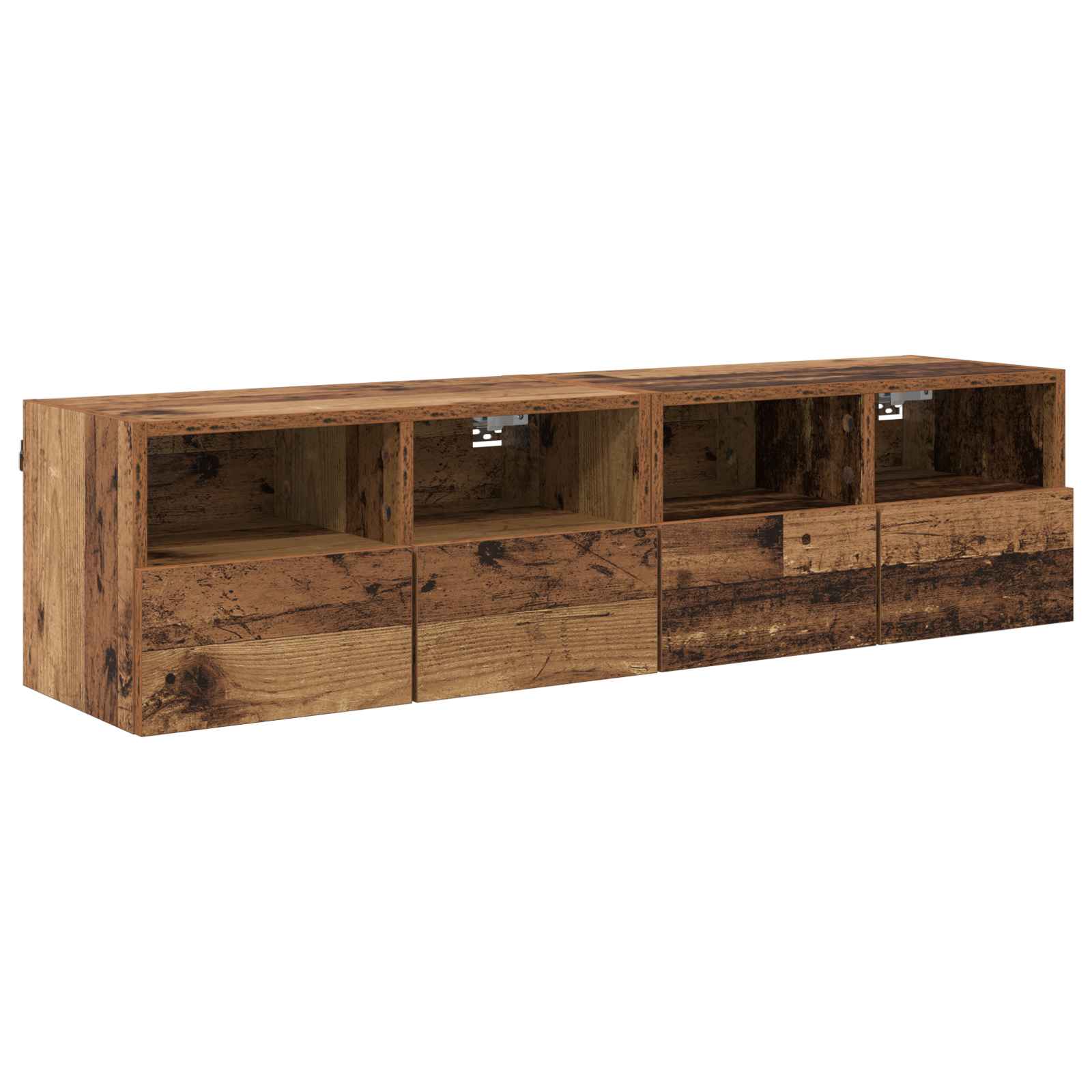 TV sieniniai spintelės 2 pcs Senovinis medis 60 x 30 x 30 cm