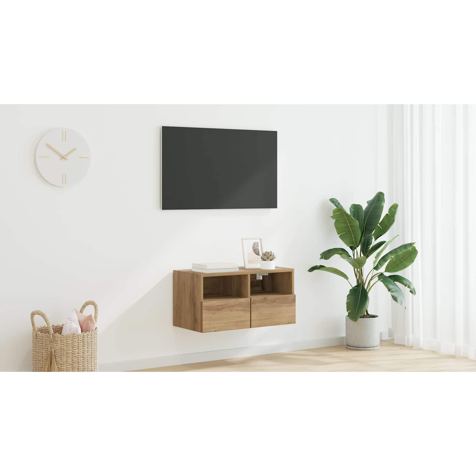 TV sieninė spintelė Amatininkų ąžuolas 60 x 30 x 30 cm