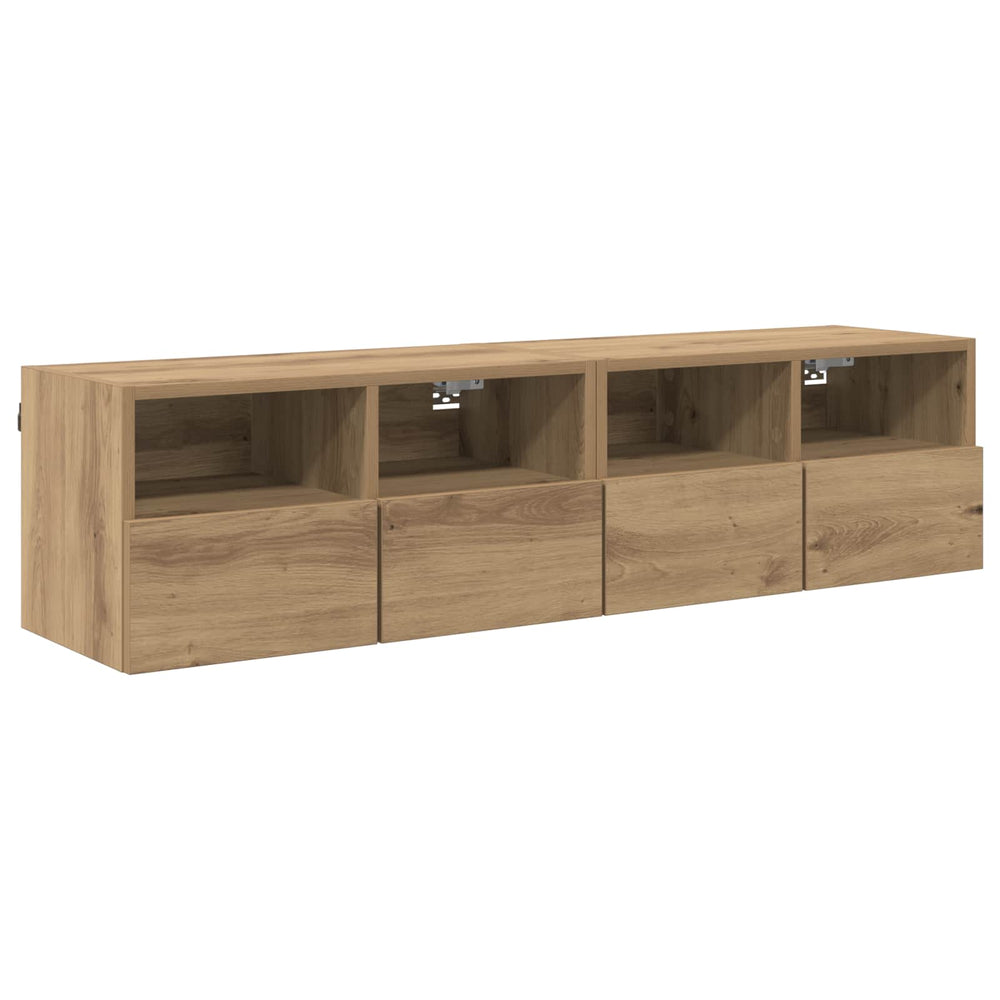 TV sieniniai spintelės 2 pcs Amatininkų ąžuolas 60 x 30 x 30 cm