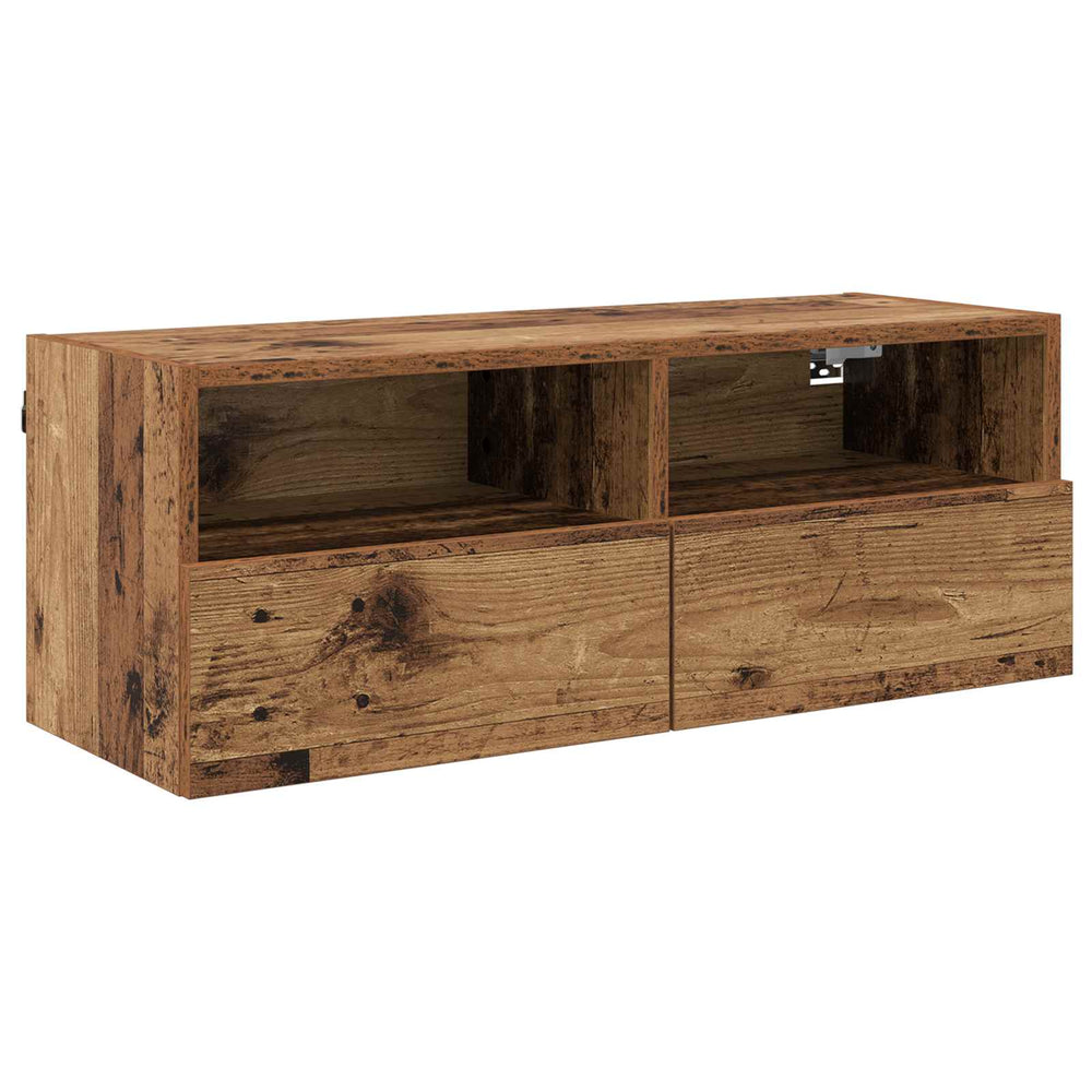 TV sieninė spintelė Senovinis medis 80 x 30 x 30 cm