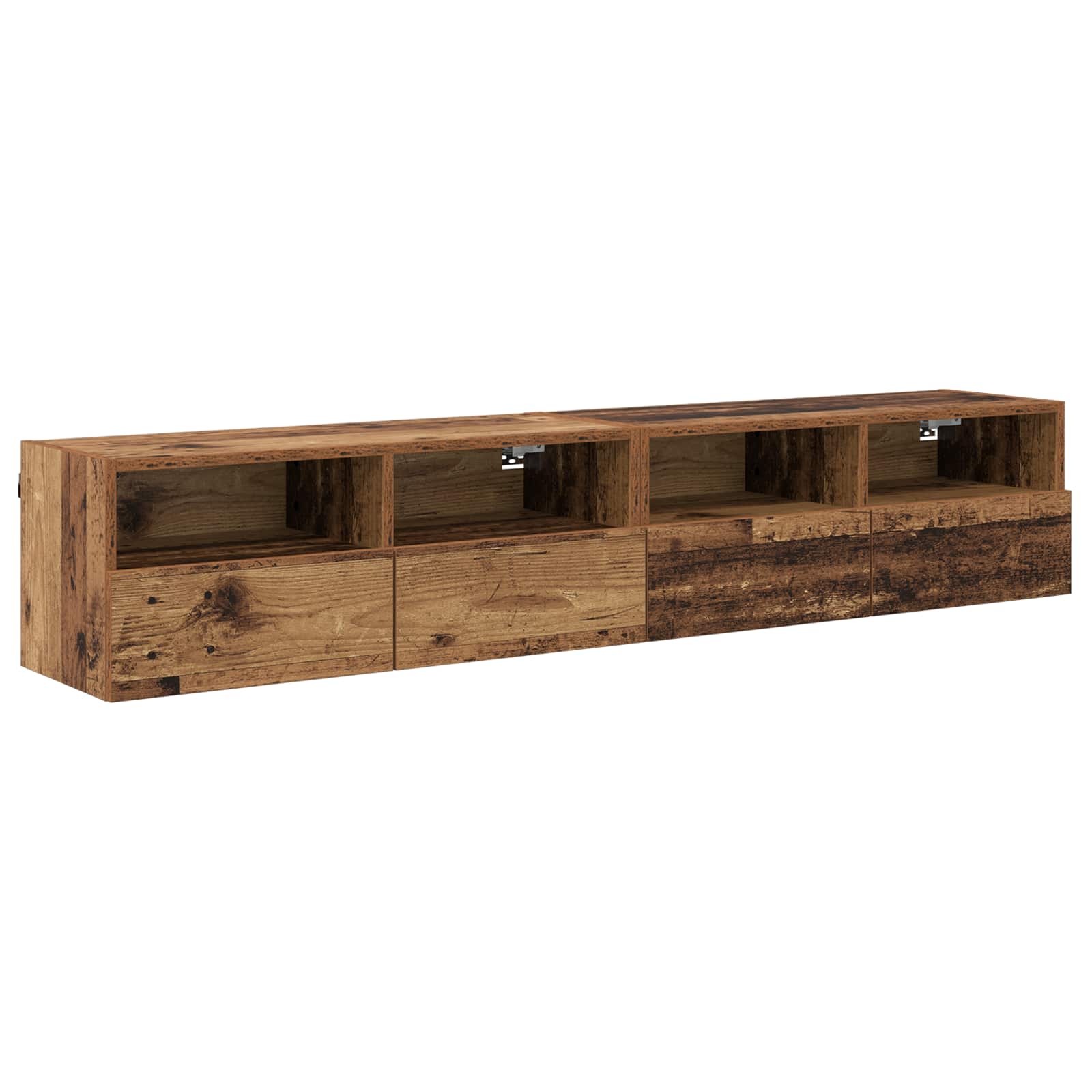 TV sieniniai spintelės 2 pcs Senovinis medis 80 x 30 x 30 cm