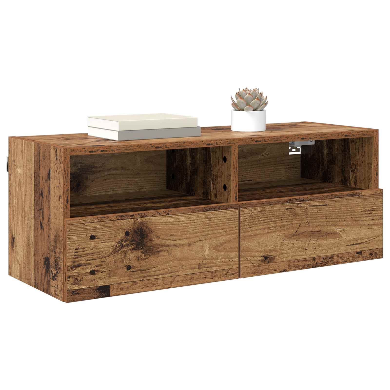 TV sieniniai spintelės 2 pcs Senovinis medis 80 x 30 x 30 cm