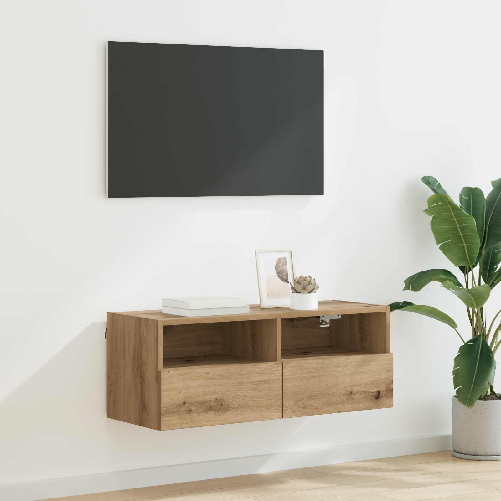 TV sieninė spintelė Amatininkų ąžuolas 80 x 30 x 30 cm