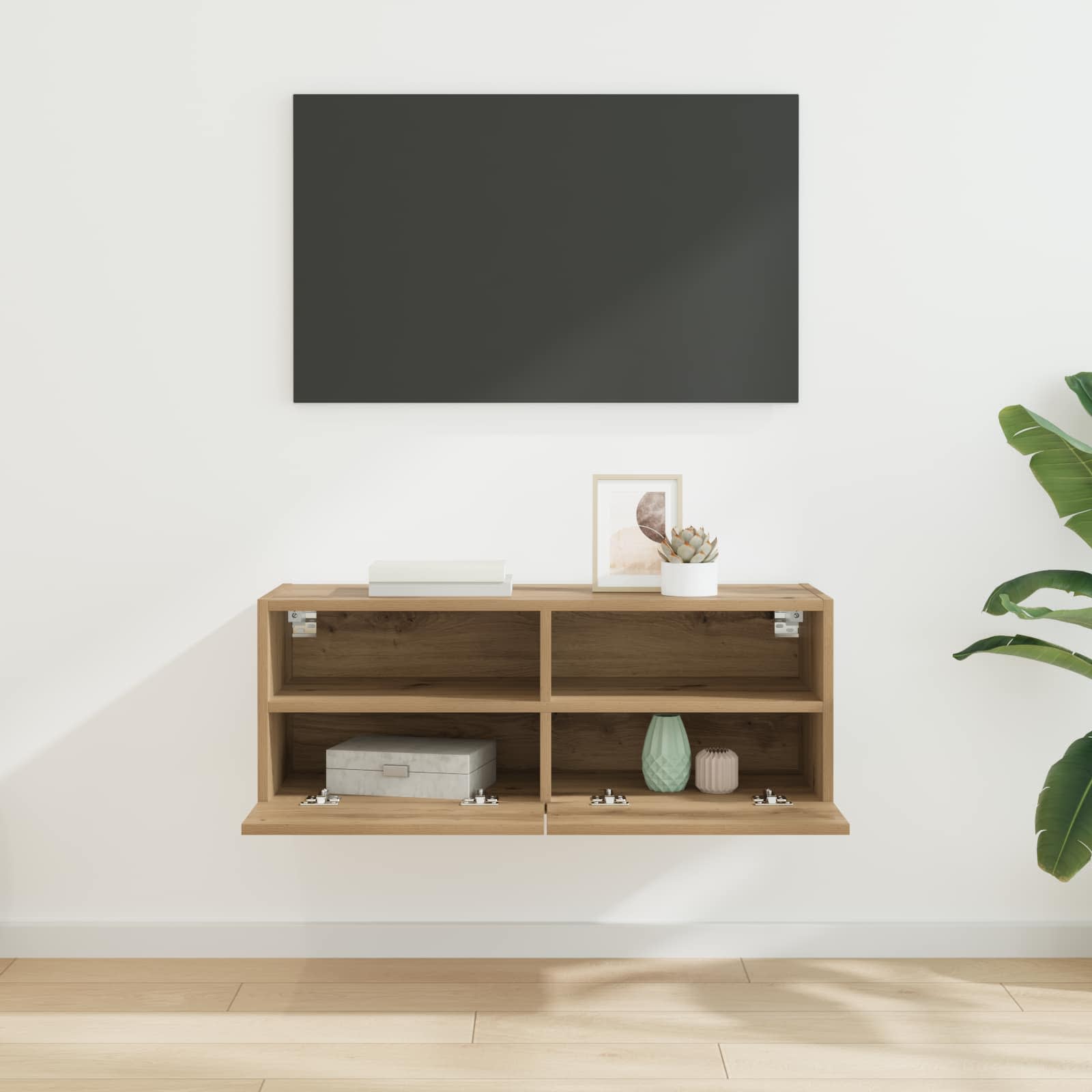 TV sieninė spintelė Amatininkų ąžuolas 80 x 30 x 30 cm